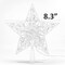 Christmas Tree Topper Star, 8.3" Crystal Star Tree Topper Lighted with Led Warm Lights, Battery Operated Outdoor Tree Toppers for Xmas Decoration, Star Ornament for Christmas Tree